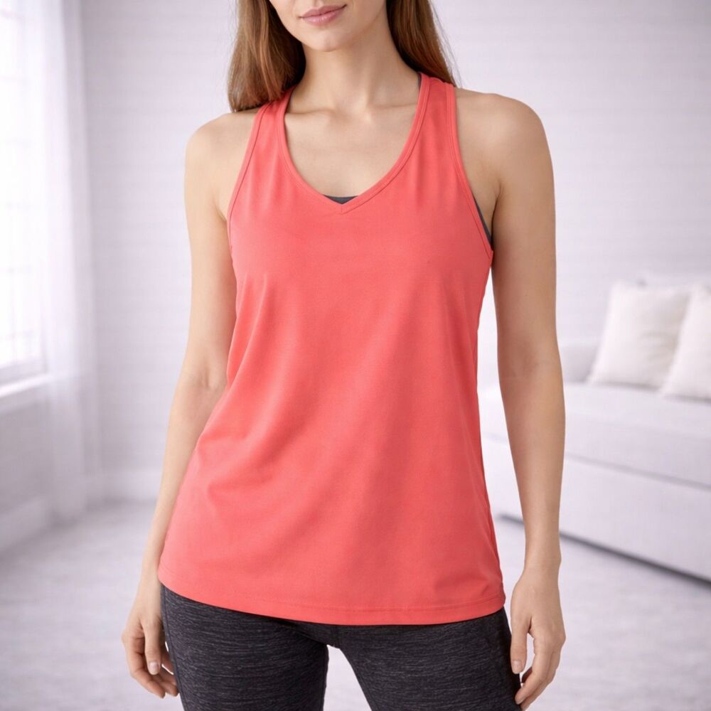 Nike Sleeveless Dri-Fit Active Running Keep Dry Comfy Top Orange S